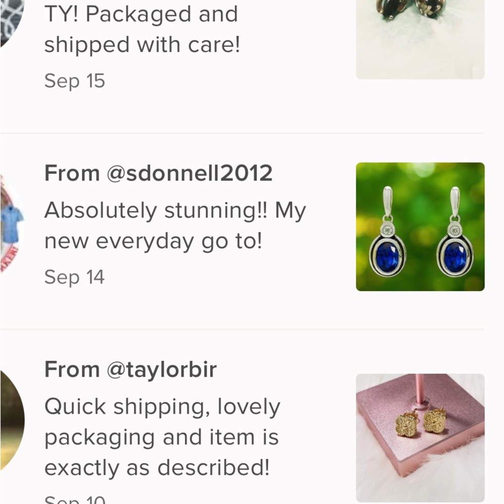 New Sapphire Water Drop Dangle Post 14K & Sterling Silver .925K Earrings - Picture 7 of 7